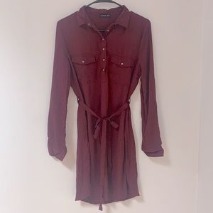 Cotton On Button Down Long Sleeve Dress